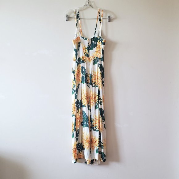 Zara Basic Floral and Leaf Print Jumpsuit - Picture 3 of 10
